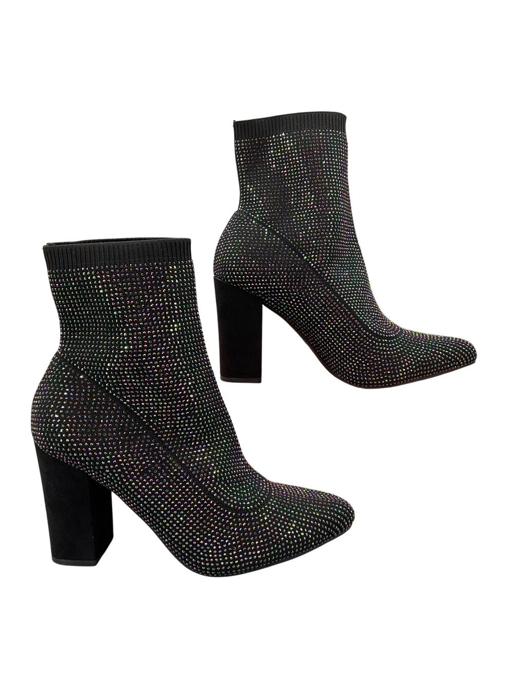 NEW Wild Pair Women’s Baybe Bling Sock Booties Black Size 7M
